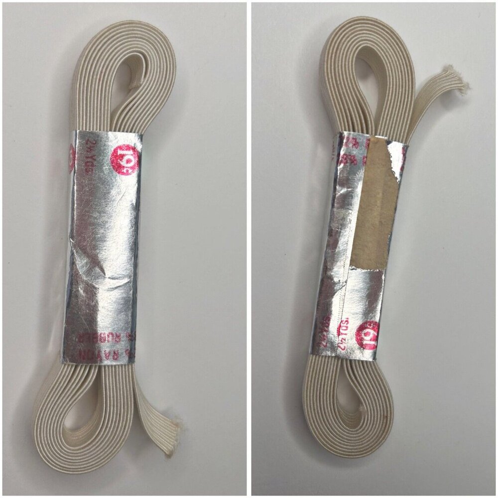 Various New Old Stock Vintage Elastic Braids for Fabric Projects